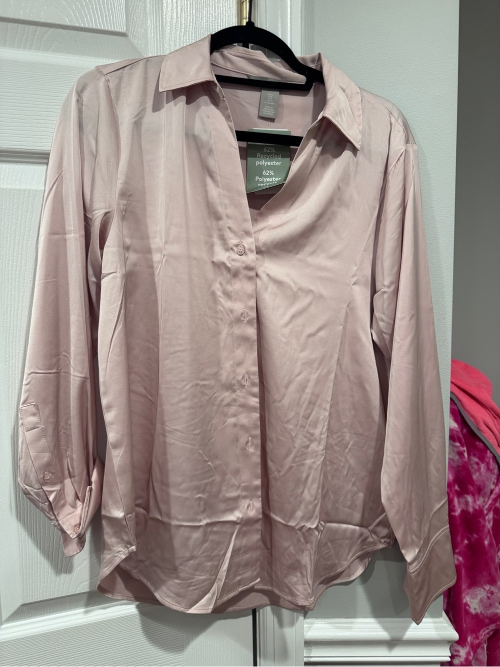 H&M Pale Blush Button-Down Shirt